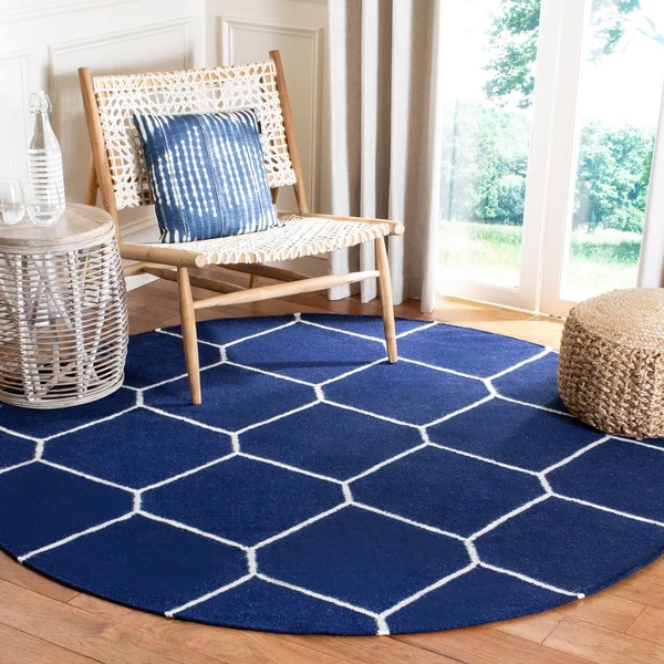 Safavieh Dhurries Grey/Ivory 6 ft. x 9 ft. Area Rug