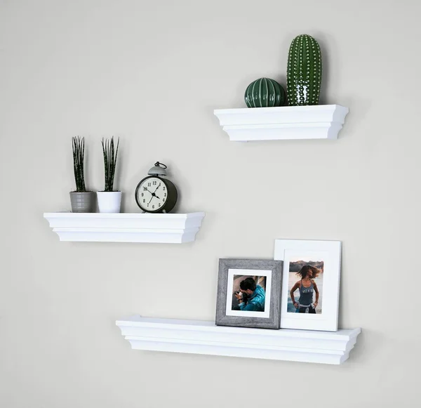 Ballucci Victorian Wall Ledge and Shelf, 12 inch, 16 inch, 24 inch, Set of 3, White
