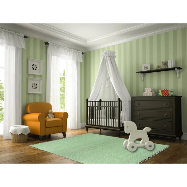 Complex Green Chenille 4 ft. x 6 ft. Area Rug