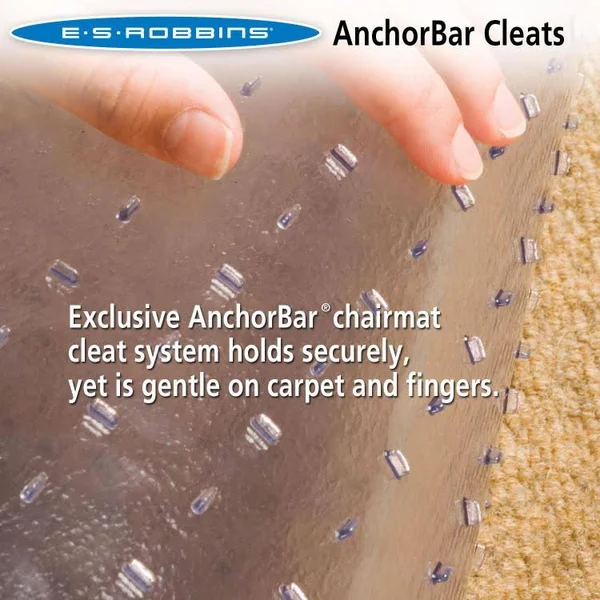 ES Robbins Chair Mat for Carpet - Low Pile, 46x22 x 60x22 with Lip, Clear