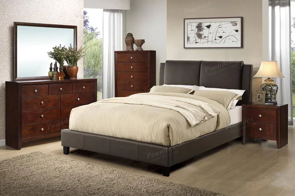 Poundex Brown Queen Bed F9336Q