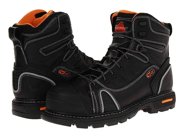 Thorogood Men's 6 inch Lace - to - Toe Composite Toe Work Boots Black, 7D