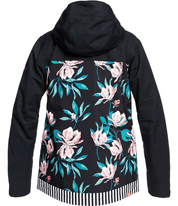 Roxy Jetty Block Jacket - L Black Tropical