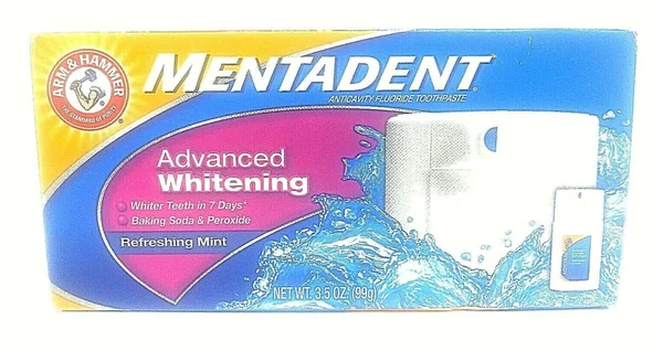Mentadent Anticavity Fluoride Toothpaste, Advanced Whitening, Refreshing Mint - 3.5 oz