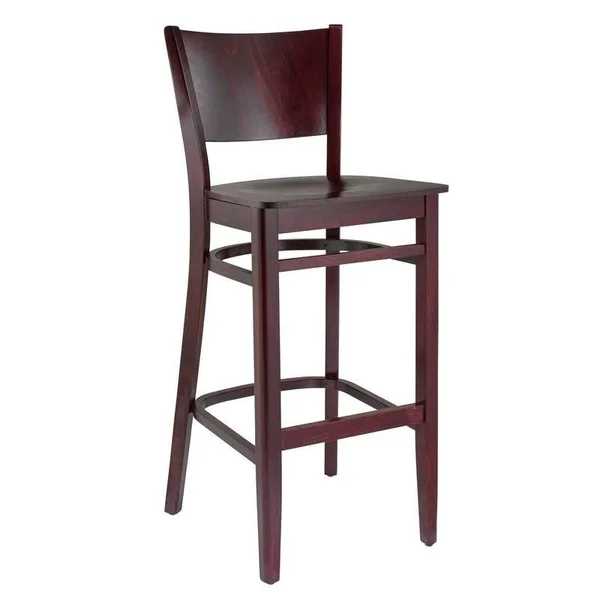 Hendrix Bar Stool in Natural with Wood Seat