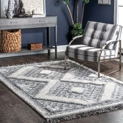 Hiles Gray Area Rug Union Rustic Rug Size: Rectangle 7&10x22 x 10&