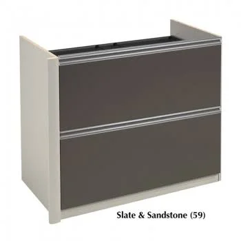 Bestar Connexion Oversized Pedestal in Bordeaux & Slate