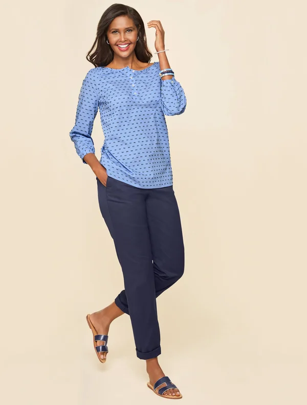 Relaxed Chinos Pants - Indigo - 2 Talbots