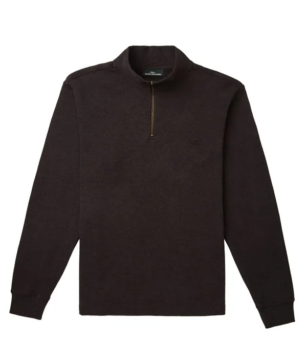Rodd & Gunn Men's Alton Ave Quarter Zip Sweater - Mud - XXL