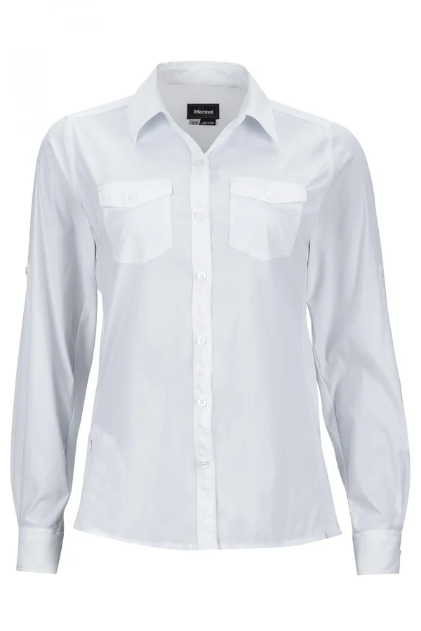 Marmot Women's Annika Long-Sleeve Shirt - White, Xs