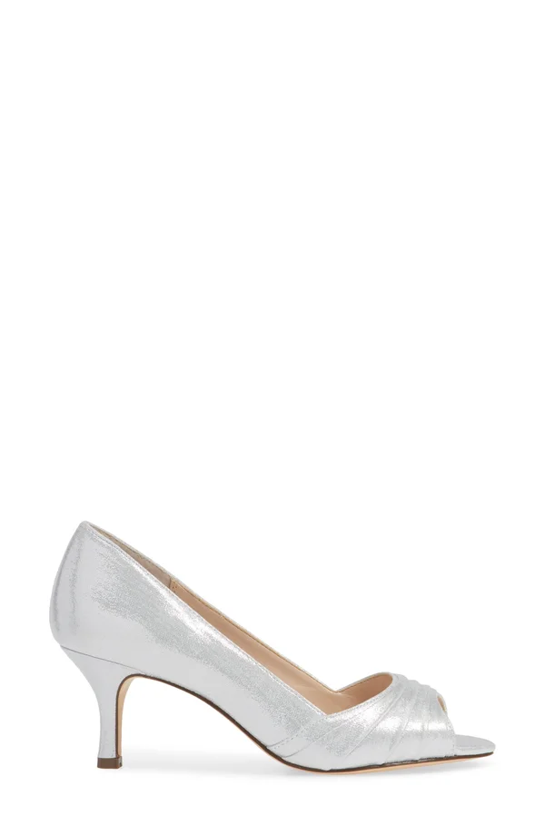 Women's Nina Chezare Open-Toe Pump, Size: 5, Blue