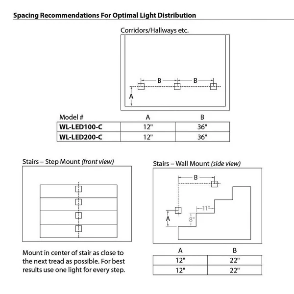 WAC Lighting LEDme Vertical Step and Wall Light 277V - White - WL-LED200F-C-WT