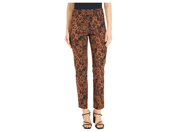 Pull-On Ankle Pants Brown Python - 14
