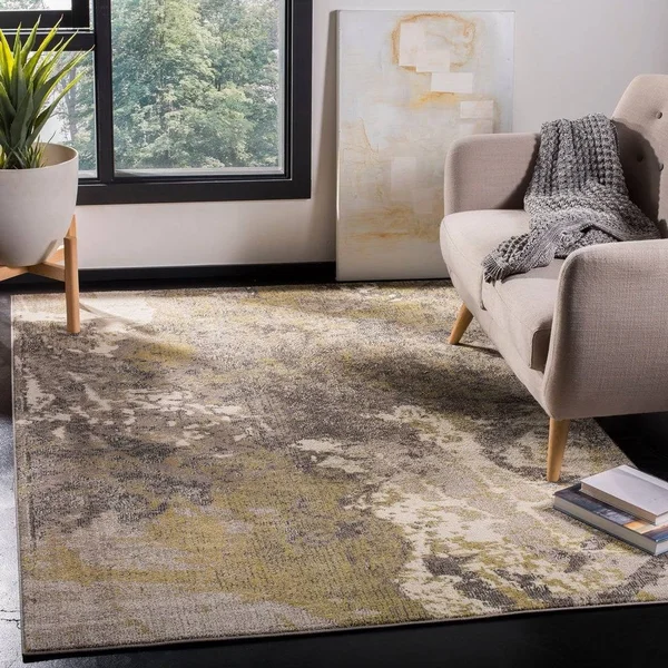 Safavieh Monaco Apollo Modern Abstract Rug - 6&7x22 x 6&7x22 Square - Green/Turquoise