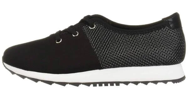 Aerosoles Women's in A Flash Sneaker - Black Fabric, Size 6.5