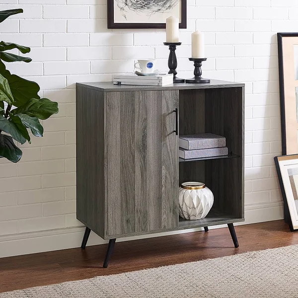 Walker Edison - 1-Door Accent Cabinet - Slate Gray