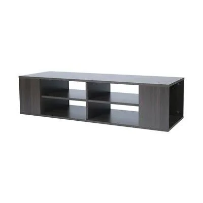 Wall Mounted Media Console - Floating TV Stand Component Shelf with Height Adjustable, Black Oak Latitude Run Color: Black Oak