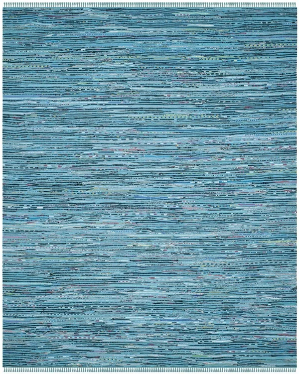 Safavieh Rag Rug RAR125C 2&3x22 x 10&0x22 Runner Turquoise, Multi Area Rug