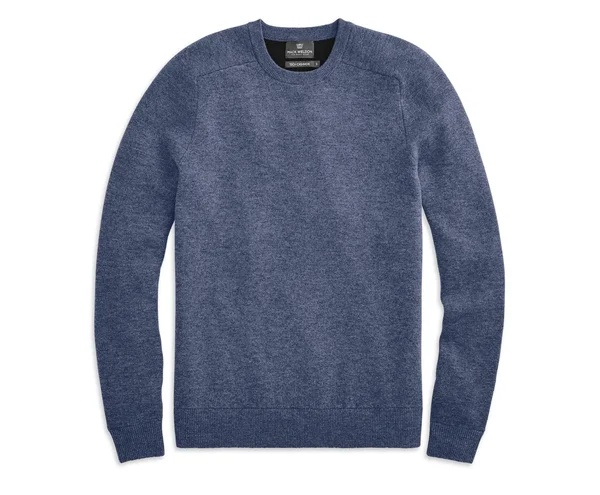 #1 Tech Cashmere Crew Neck Sweater in True Navy Heather - Size: XLarge, Mack Weldon