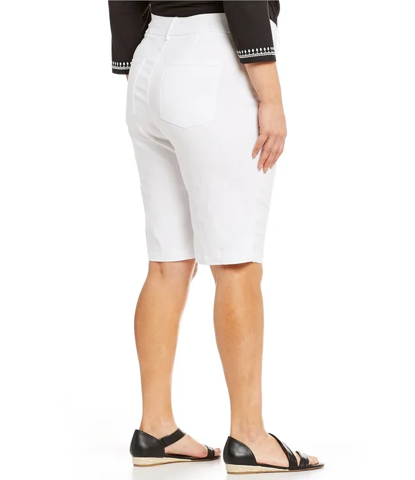 Ruby Rd. Plus Size Flat Front Solar Millenium Tech Shorts - 16W