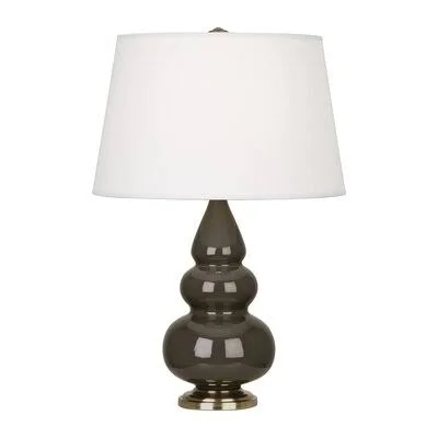 Small Triple Gourd 25x22 Table Lamp Robert Abbey Base Color: Brown Tea/Antique Brass