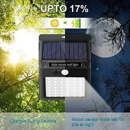Solar Lights Outdoor [42 LED/3 Working Mode], SEZAC Solar Security Lights Solar