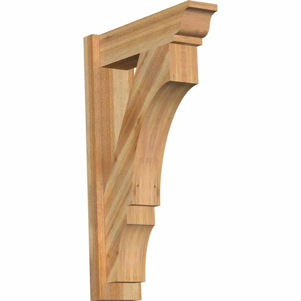 Ekena Millwork OUT06X20X32BOA01RWR 6x22W x 20x22D x 32x22H Balboa Rough Sawn Traditional Outlooker, Western Red Cedar