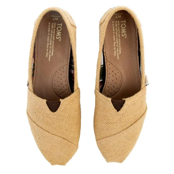 Toms Women's Burlap Classics Natural Size 9