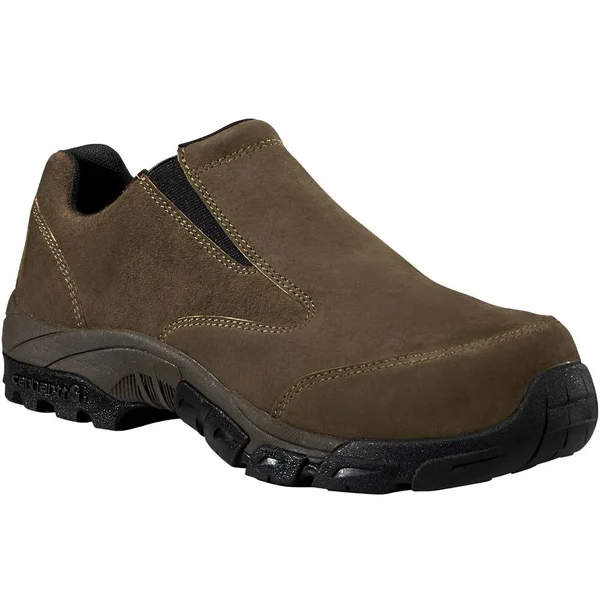 Carhartt Men's Lightweight Suede Slip-On Carbon Nano Toe Work Shoes, Brown