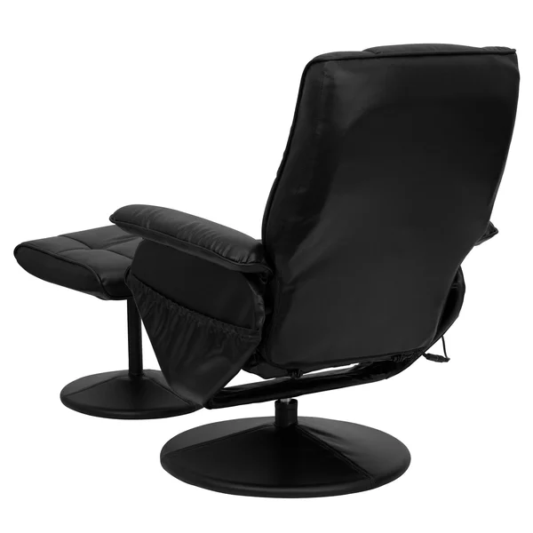 Flash Furniture Recliner and Ottoman, Black
