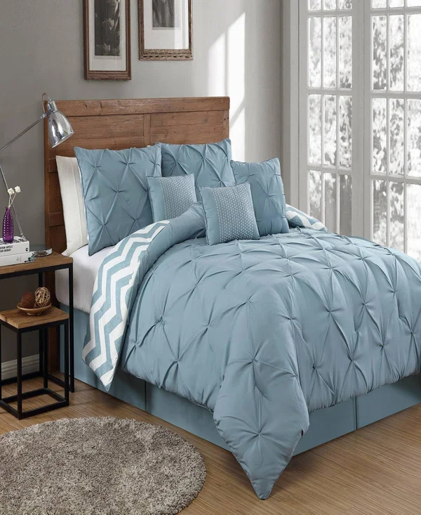 Avondale Manor Ella Pinch Pleat Comforter Set, Pink, King