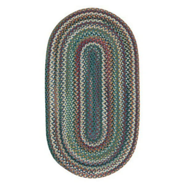 Capel Rugs Sherwood Forest Concentric Braided Area Rug - Dark Blue - 2&3x22x4&