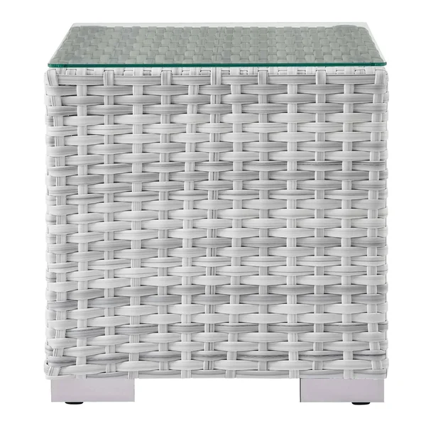 Convene Outdoor Patio Side Table Light Gray Modway