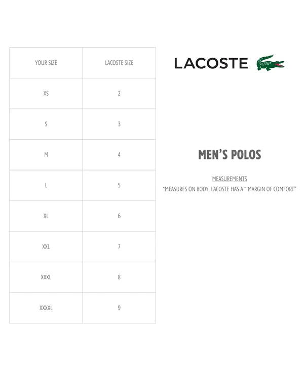 Lacoste Men's Classic Pique Slim Fit Short Sleeve Polo Shirt