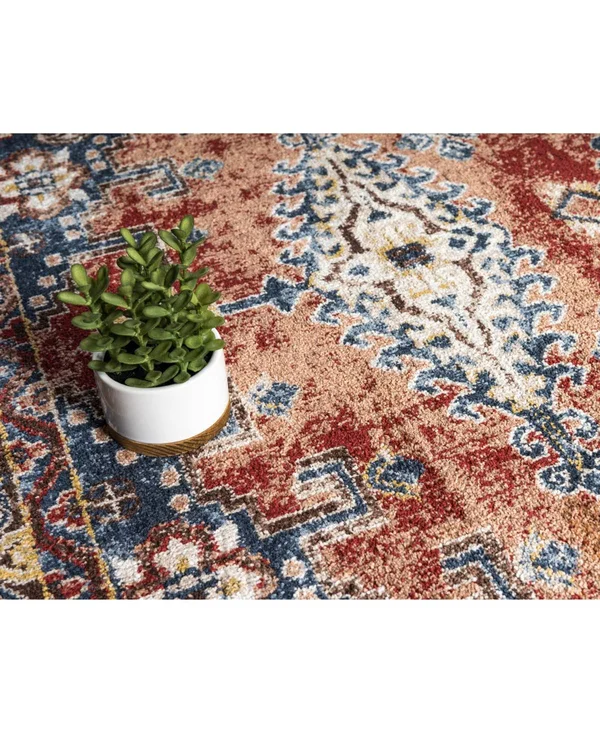 Unique Loom Larissa Utopia Area Rug - 5& x 8& Terracotta