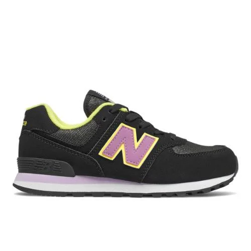 New Balance 574 P - Girls 1.5 Youth Black Sneaker W