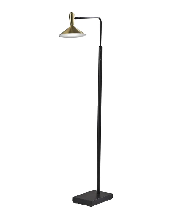 Black Metal LED Floor Lamp