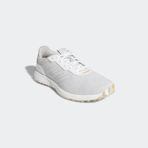 Adidas S2G Spikeless Golf Shoes - gray/white/hazy Orange 8 Wide