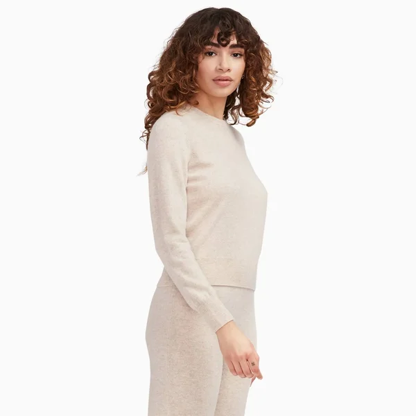 The Essential Cashmere Sweater Womens White, XXL by NAADAM