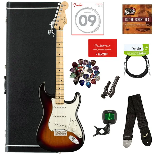 Fender Player Stratocaster - Maple - 3-Color Sunburst w/ Hard Case