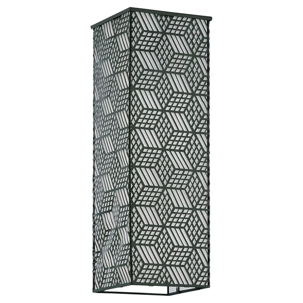 River of Goods Matte Black Geometric Exterior Sconce One - Size