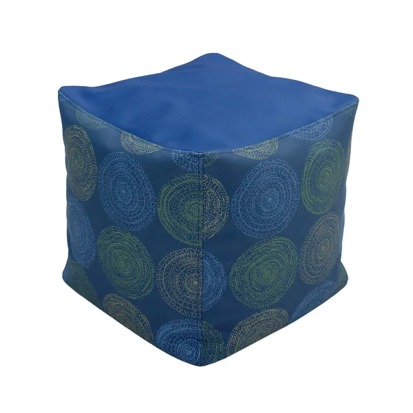 Factory Direct Partners Limited Edition Square Pouf - Black/Chaos Kickflip