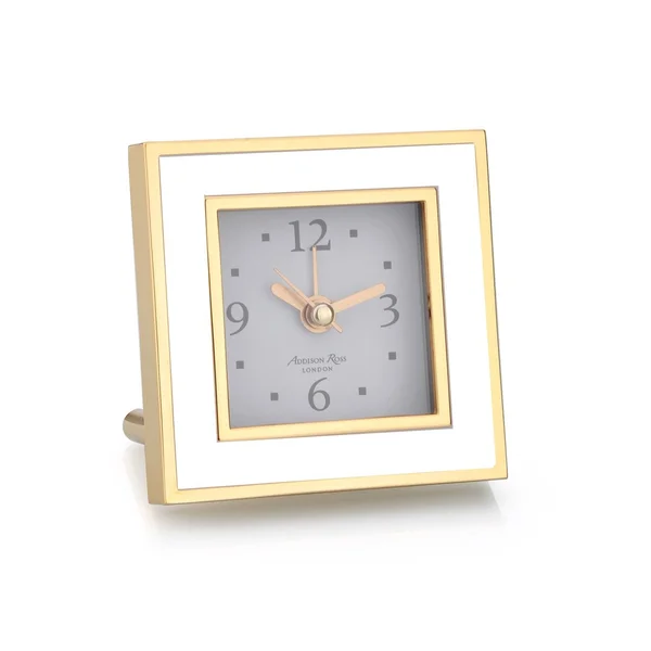 Turquoise & Gold Square Silent Alarm Clock
