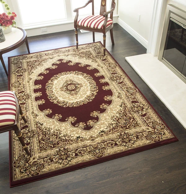 Rugs America New Vision 807 3&11x22 x 5&3x22 Kerman Red Area Rug