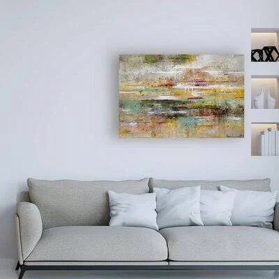 &Oasis Reflection& by Ingeborg Herckenrath - Wrapped Canvas Painting Print Winston Porter Size: 30x22 H x 47x22 W x 2x22 D