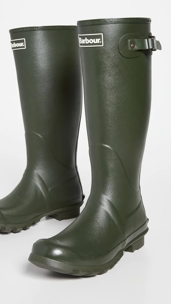 Barbour Bede Wellington Boots Olive 12