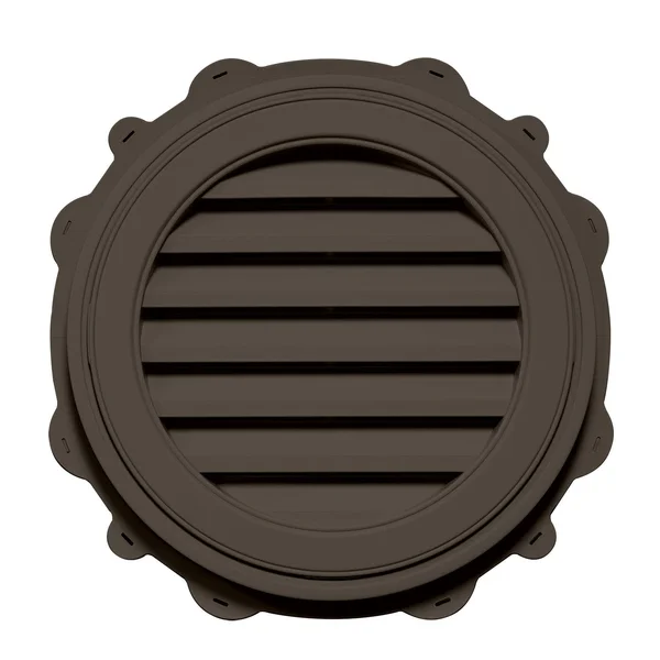 Mid America Round Vinyl Gable Vent - 22 inch - 901 Maverick Brown by BuyMBS.com