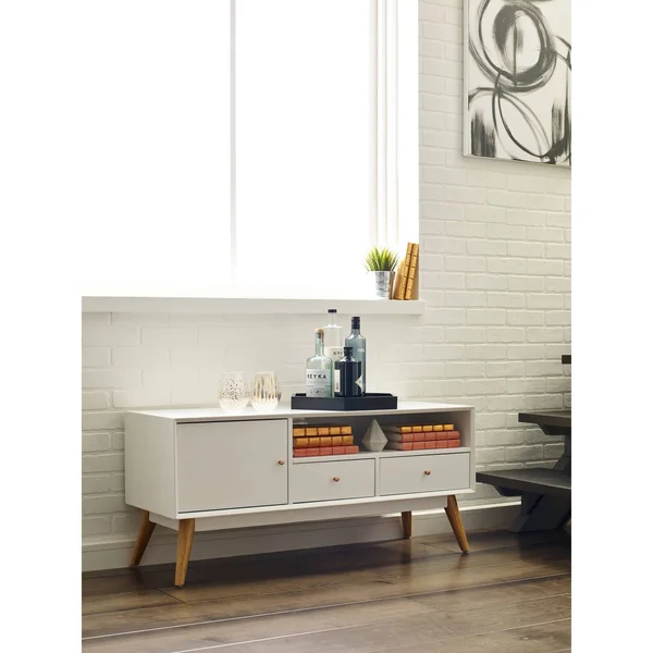 Elle Decor Lilou Media CONSOLE - French White