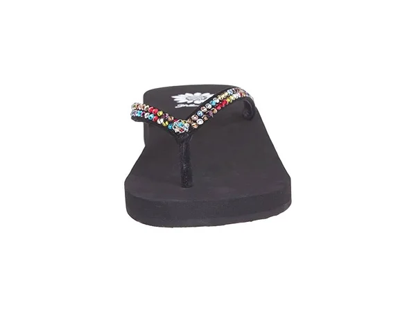 Yellow Box Women's Jello Sandal - Black/Multi, 7 M US
