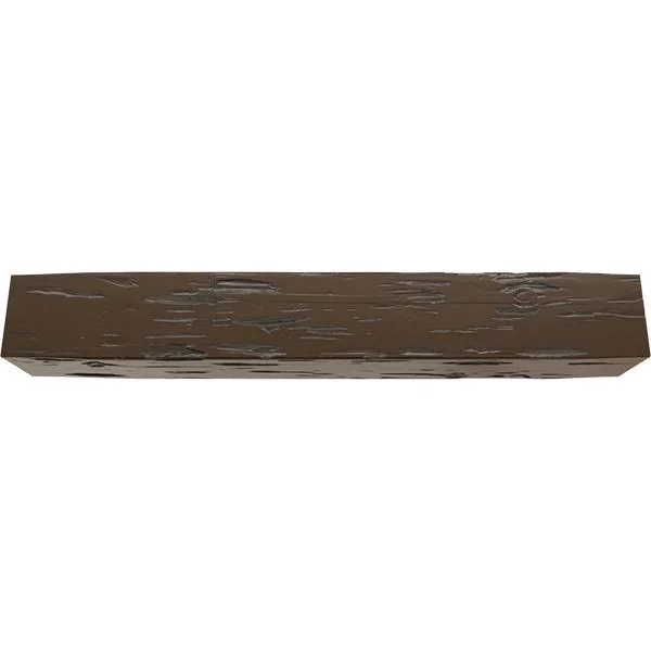 Ekena Millwork MANUPC06X08X84BM 6x22H x 8x22D x 84x22W Pecky Cypress Faux Wood Fireplace Mantel, Burnished Mahogany